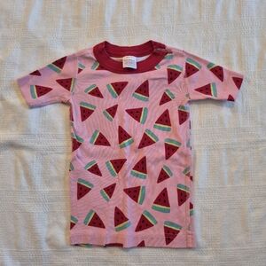Hanna Andersson girls size 100 or 4 watermelon print pajama top VGUC
